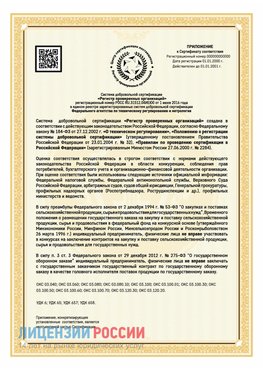 Приложение к сертификату для ИП Шумерля Сертификат СТО 03.080.02033720.1-2020